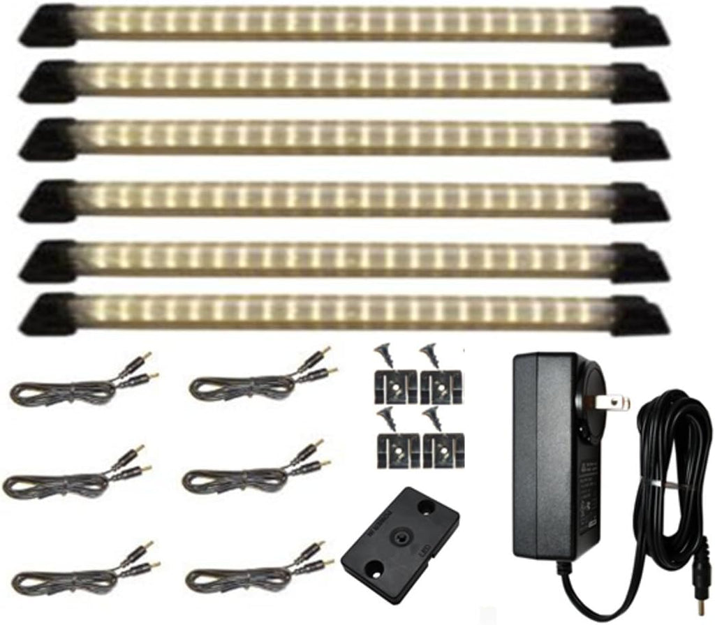 LED Light Panels Deluxe Kit 3 Panels 10 inch Warm White 3000K Under Cabinet Lighting Pack of 2 X516