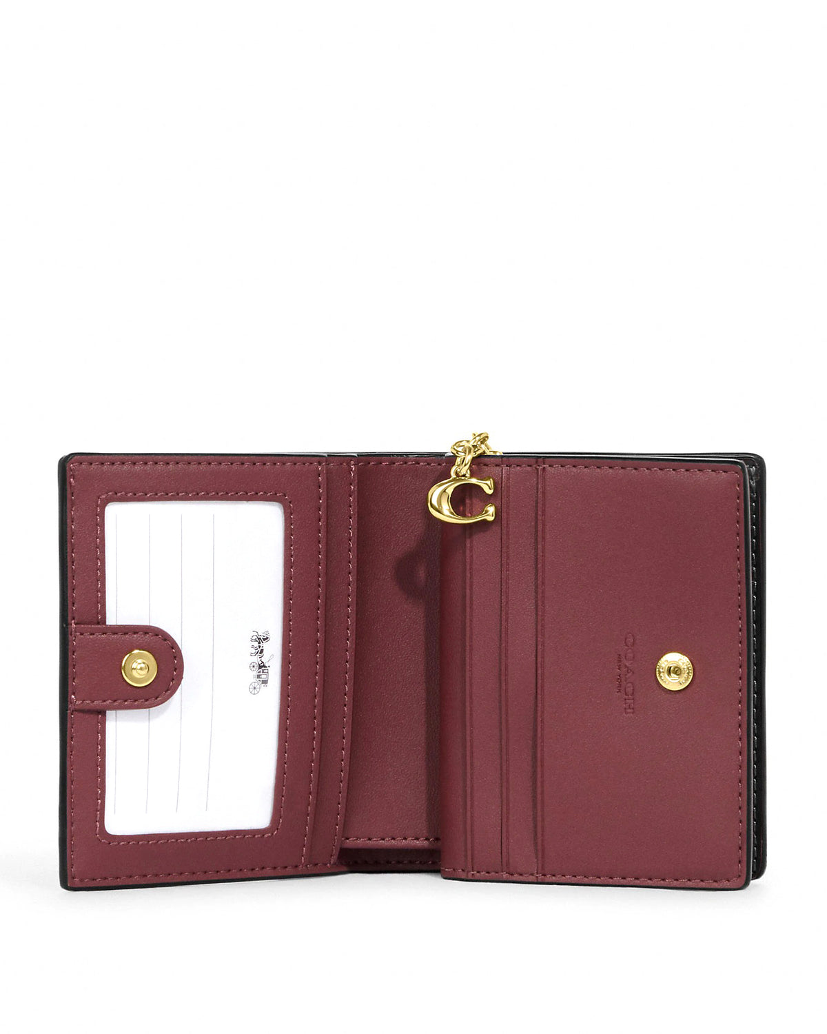Snap Wallet In Signature Leather (Black) F277
