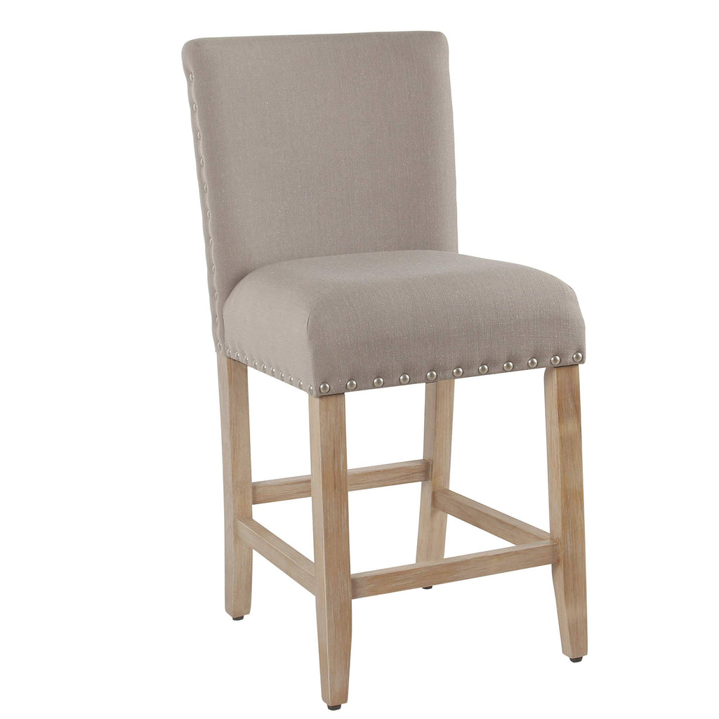 Tan Counter Stool with Nailheads U511