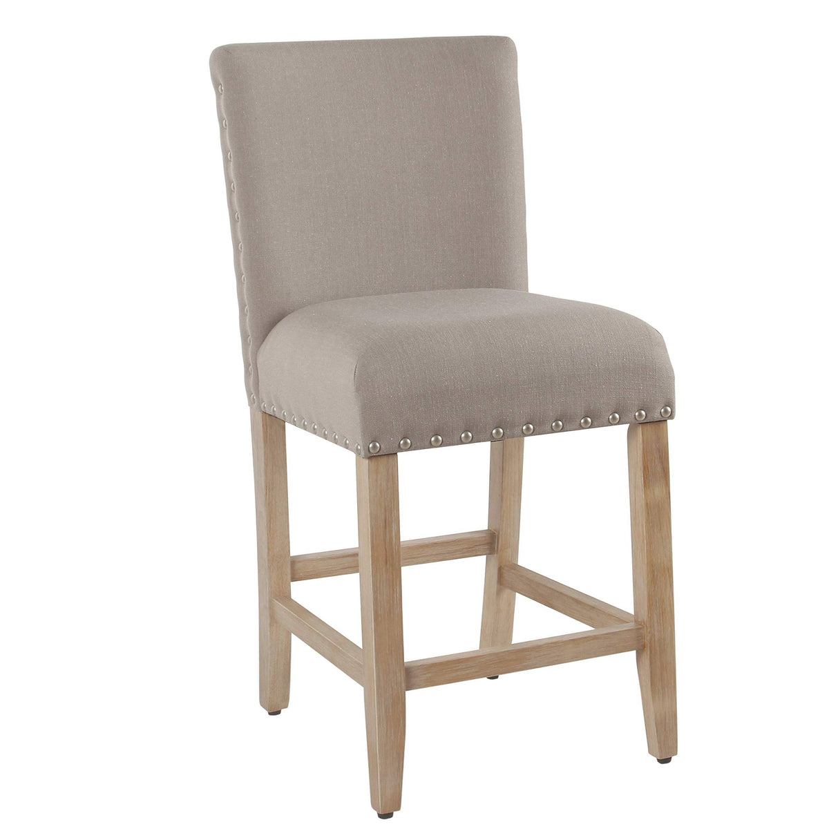 Tan Counter Stool with Nailheads U511