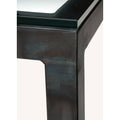 Satin Etched Tempered Glass Bar Table with White Base C6312