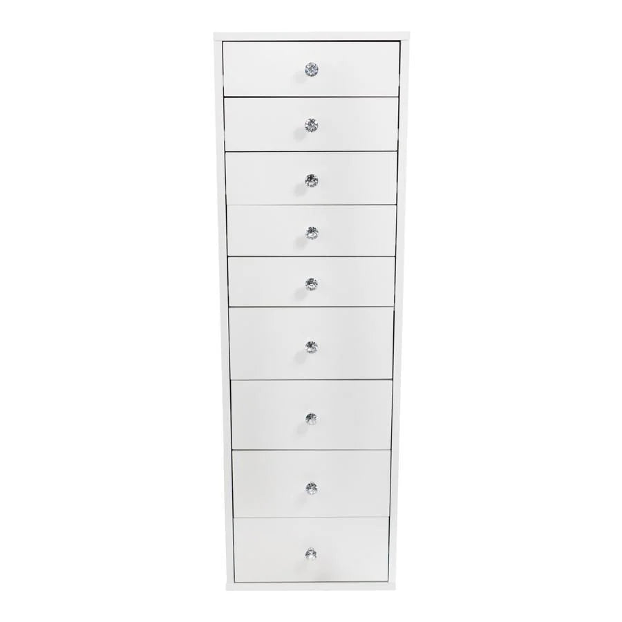 Light Pink 9 Drawer Makeup Vanity Storage S55832