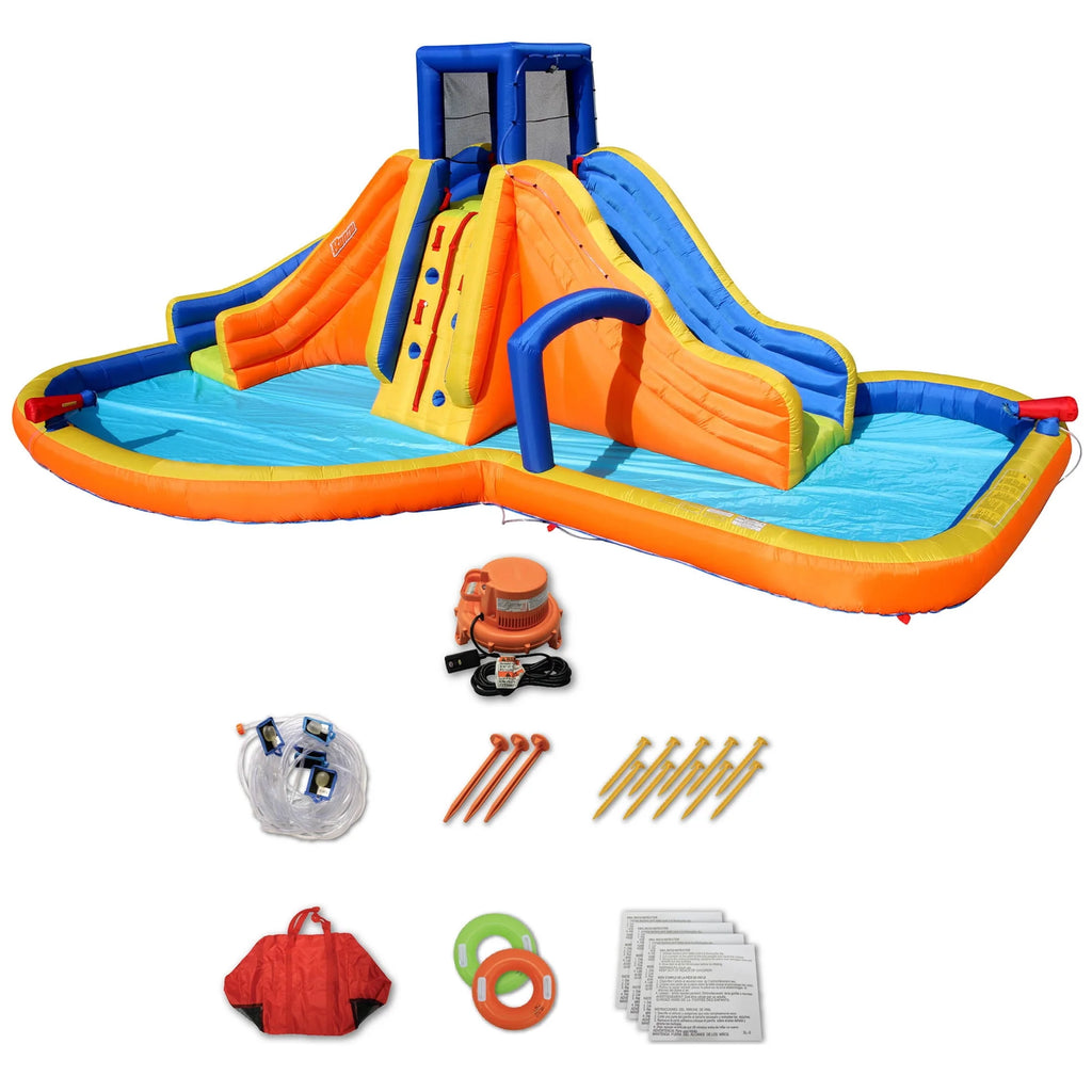 Inflatable Water Park Dual Slides Climbing Rope U168468