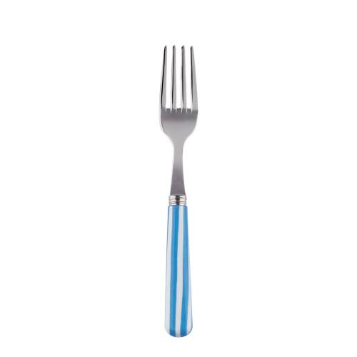 White Stripe Light Blue Cake Fork Set of 4 W3324