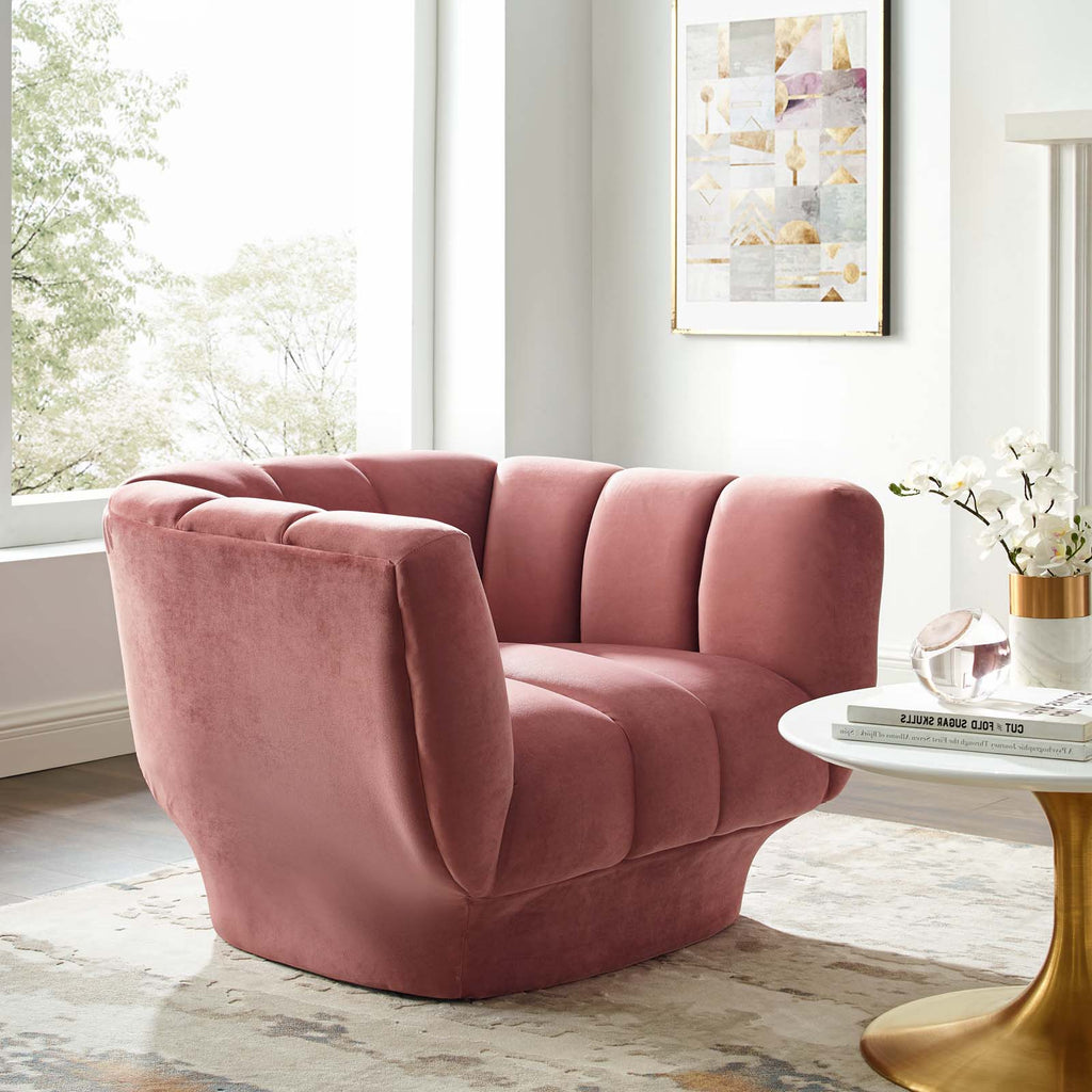 Pink Velvet Accent Side Chair P293959