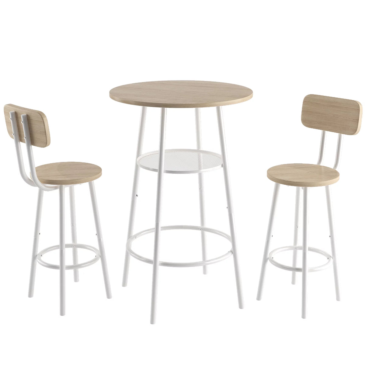 3-Piece Round Bar Table and Stools Set E243