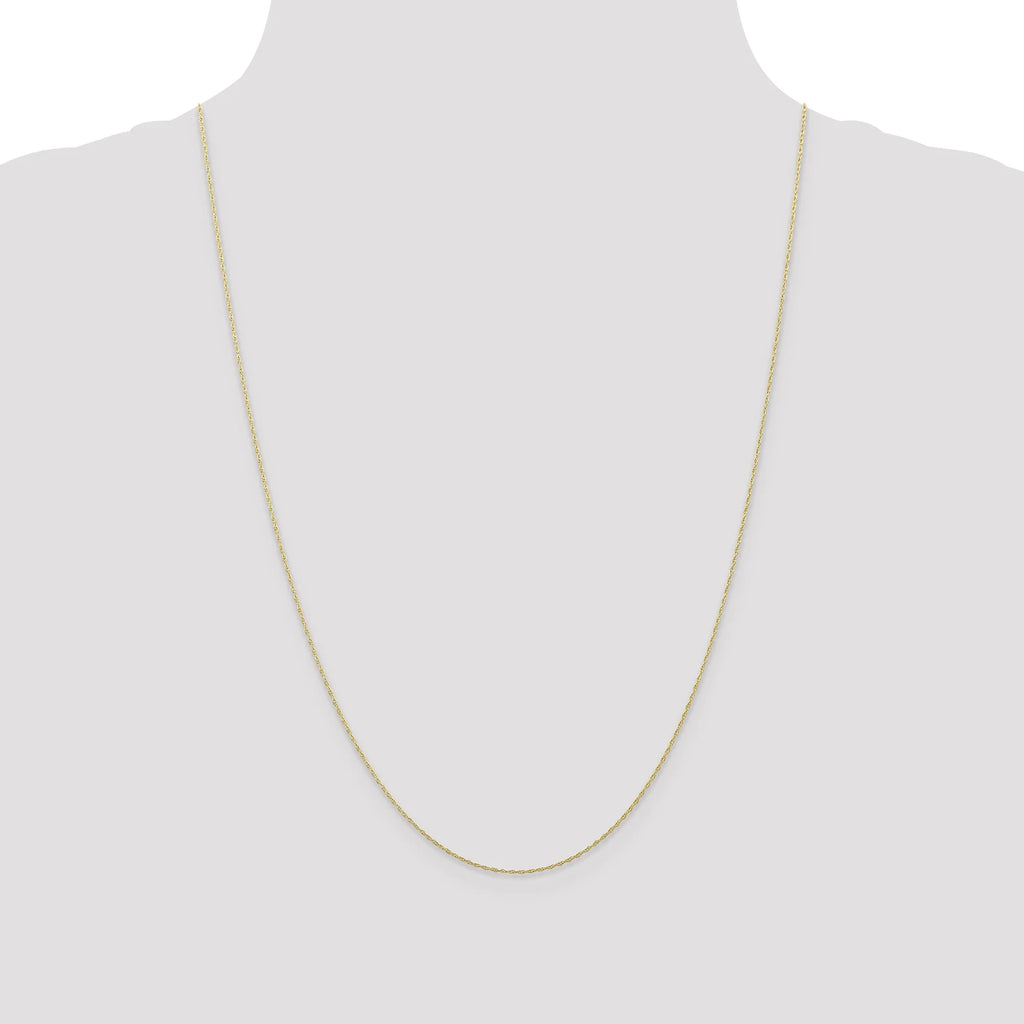 10K Yellow Gold Cable Rope Chain Necklace 16 Inches N160158
