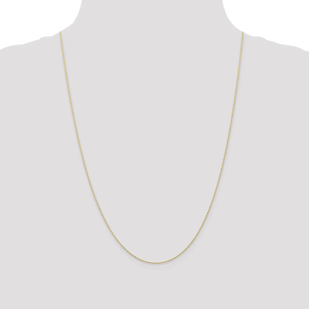 10K Yellow Gold Cable Rope Chain Necklace 16 Inches N160158