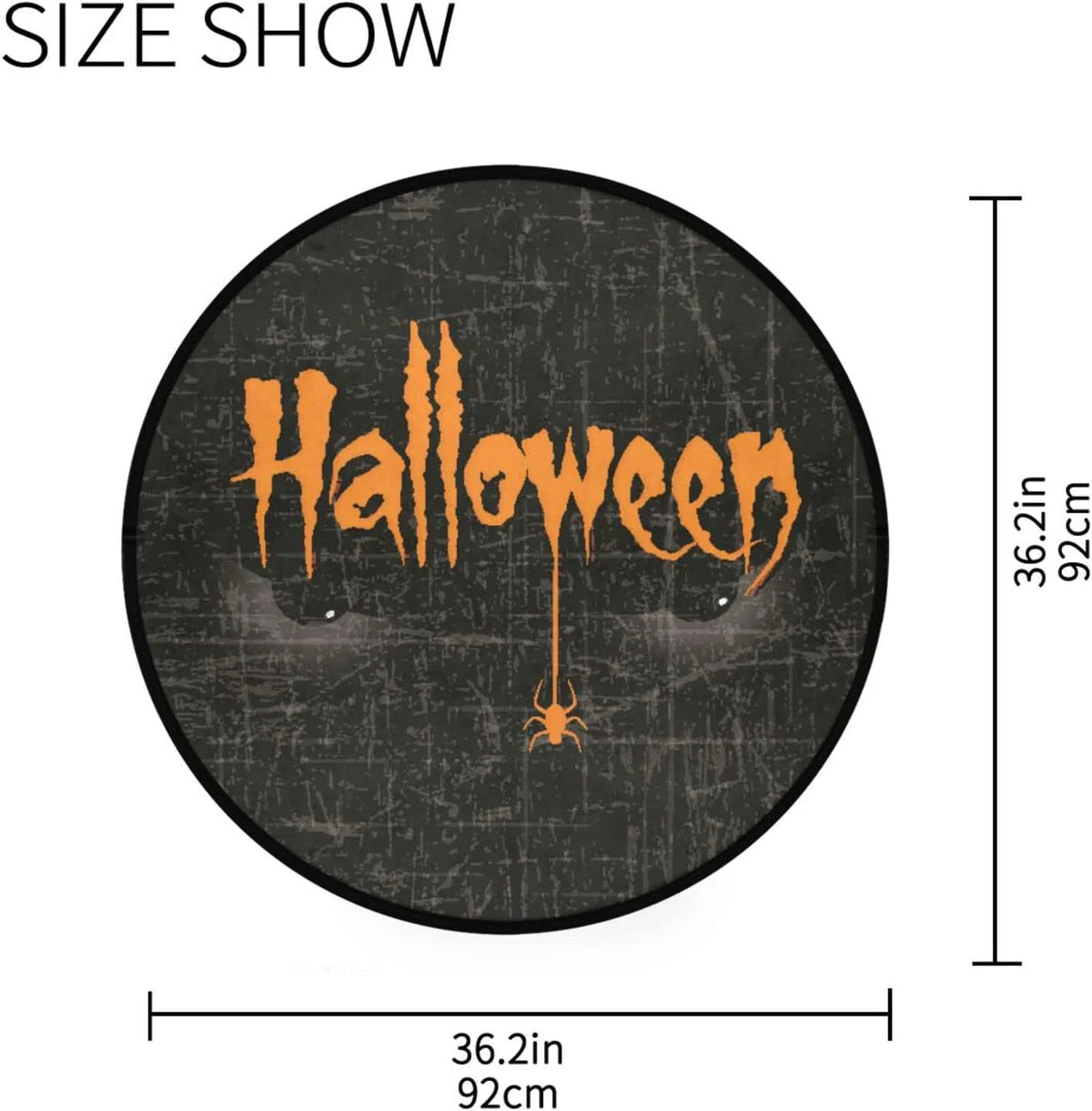 Halloween Eyes Round Area Rug 3'xRound X3212