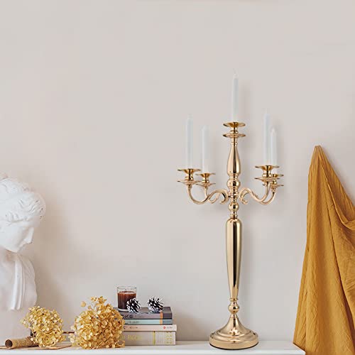 Black 4Pcs Metal Candelabra Candle Holder Y5821