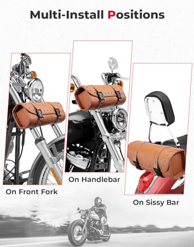 PU Leather Universal Motorcycle Fork Bag Z54134