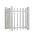 White Picket Accent Fence S3359