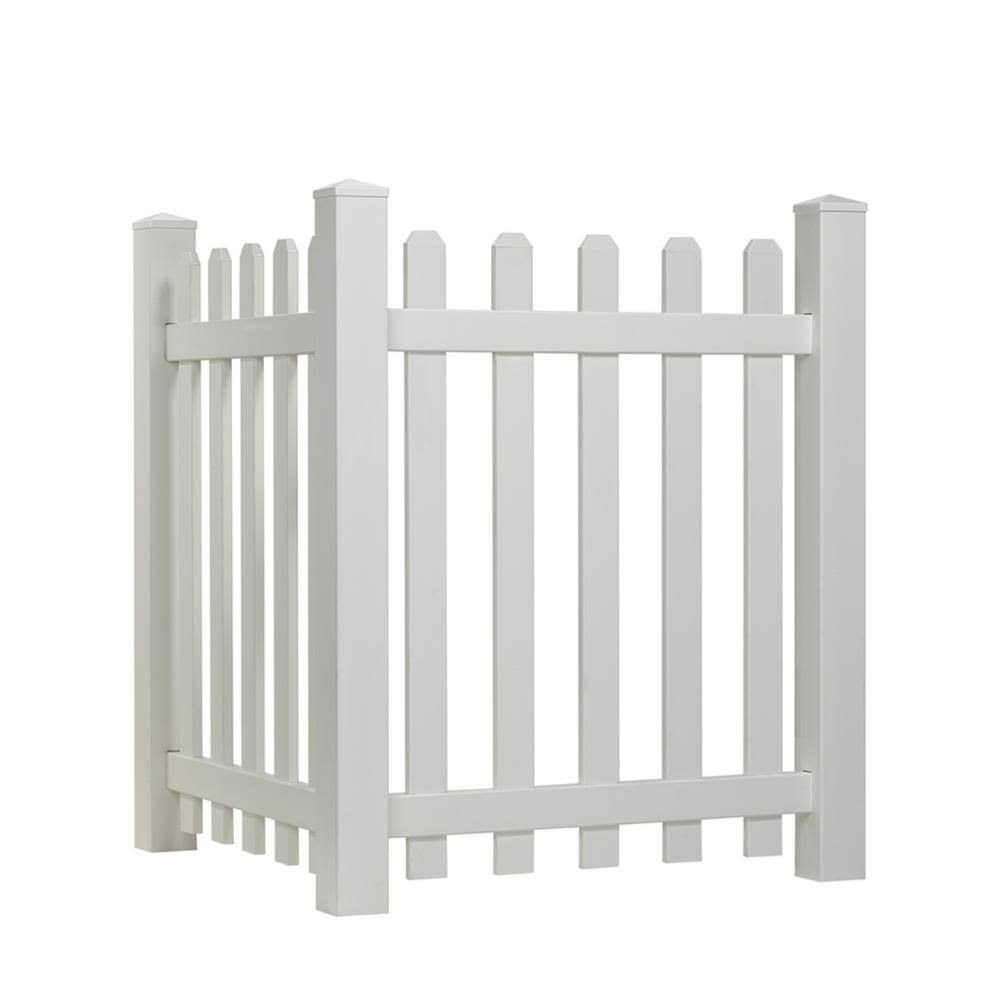 White Picket Accent Fence S3359