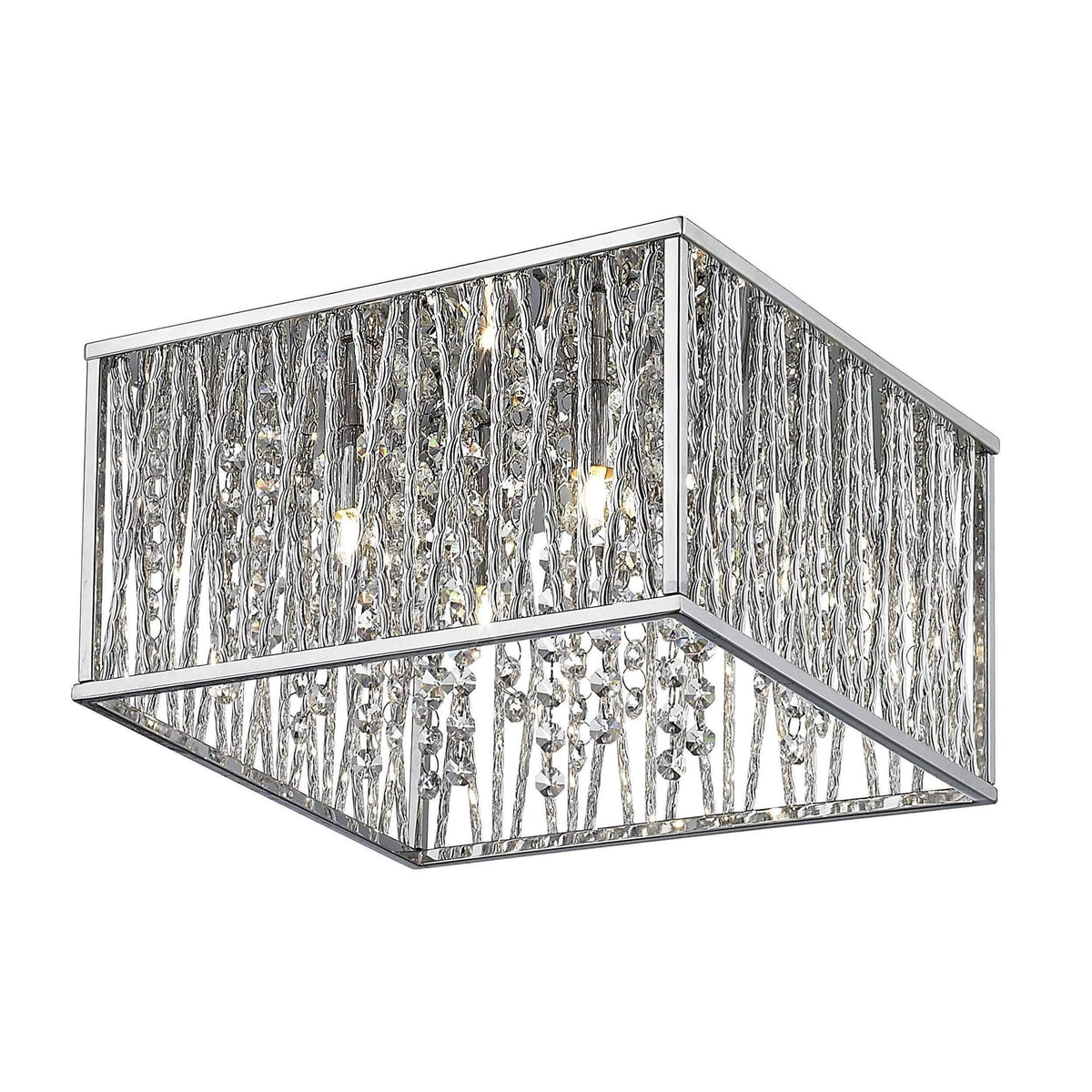 Chrome 4-Light Flush Mount Z757