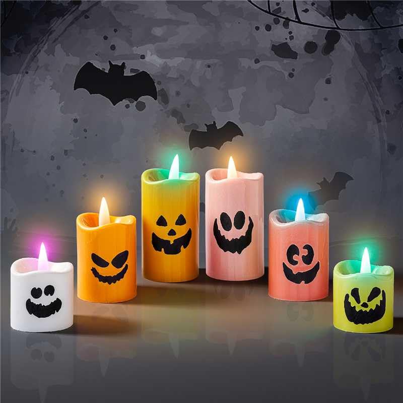Color Changing Ceramic LED Tealight Candles Set of 6 M276598