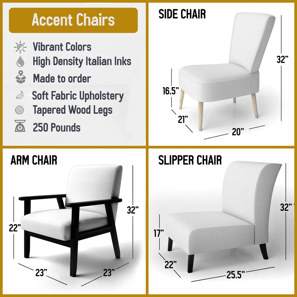Black And White Upholstered Accent Chair R968693