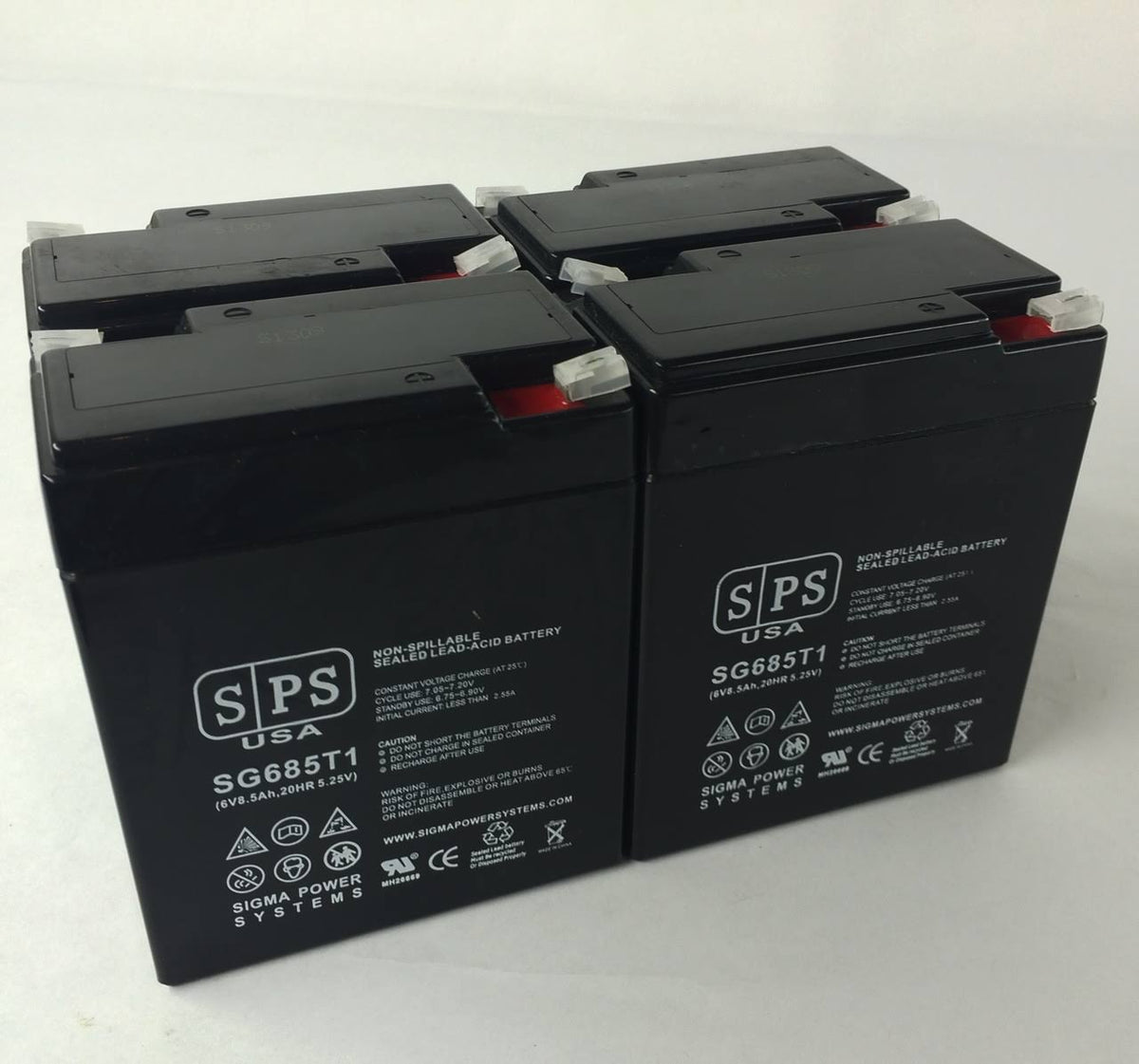 6V 8.5 Ah Replacement Battery 4 Pack P53334