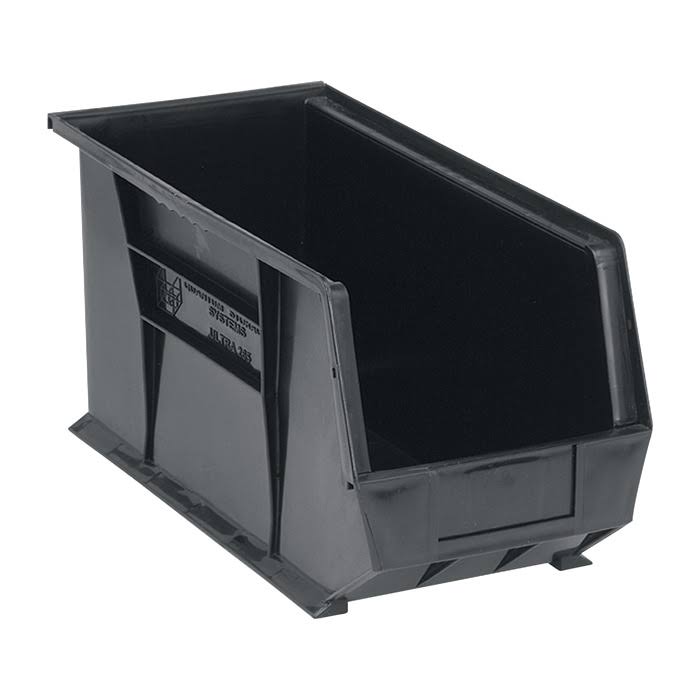 Black Stacking Bins, 18in. x 8 1/4in. x 9in., Carton of 6 S748145