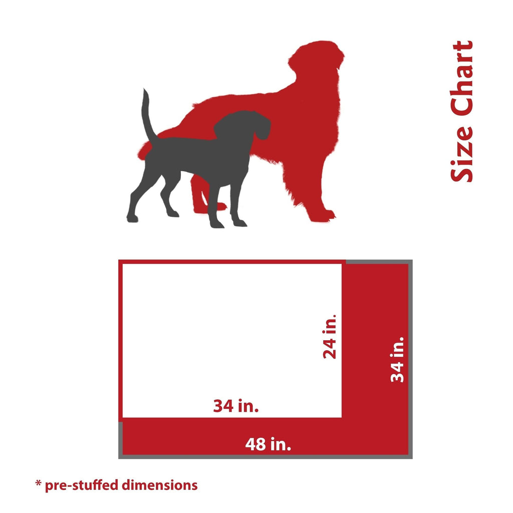 Orthopedic Double Pet Bed Red O882591