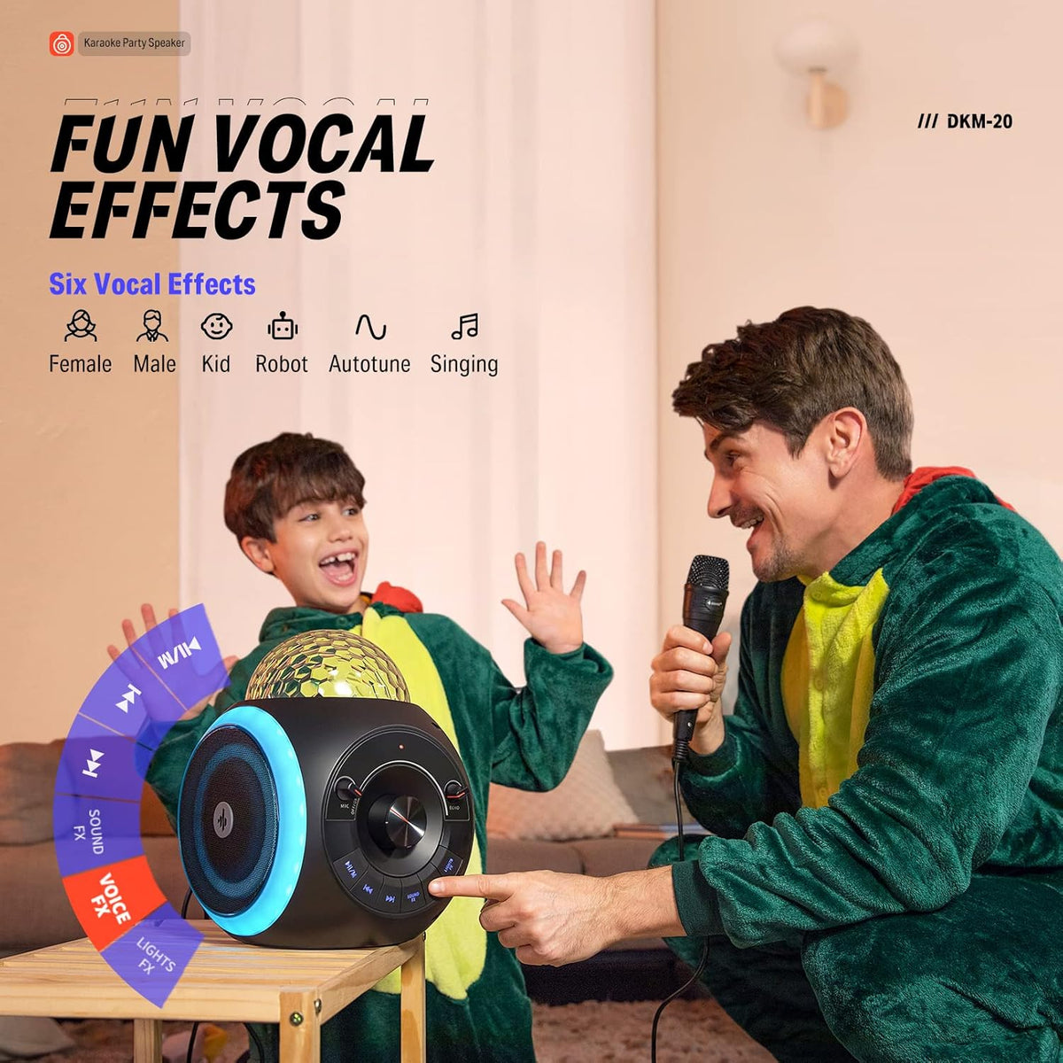 Portable Karaoke Machine Bluetooth PA Speaker System with Lights P22550