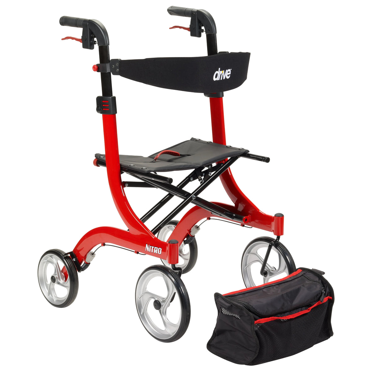 Red Rolling Walker W300