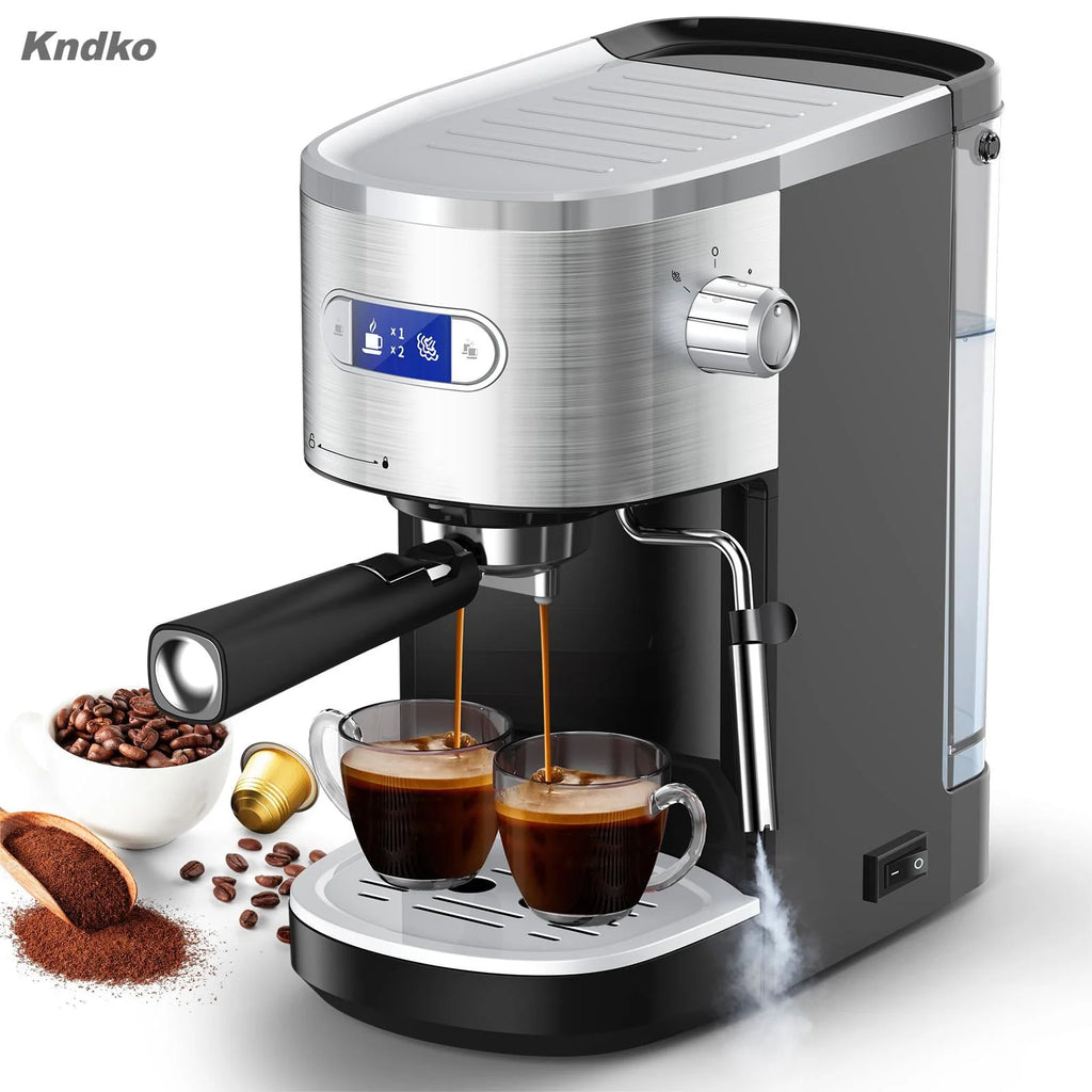 Espresso Machine with Milk Frother Steam Wand, 20 Bar Pump Stainless Steel K761770
