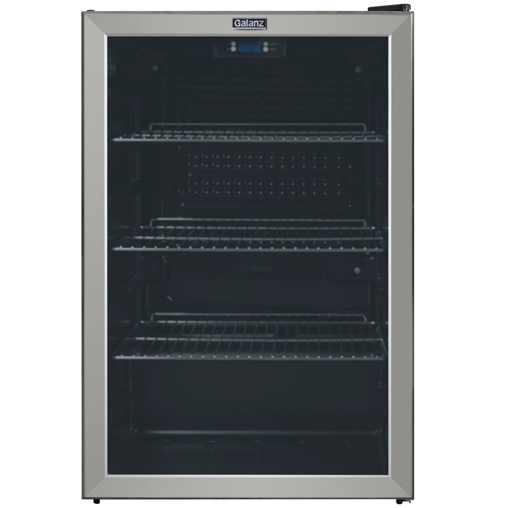 4.5 Cu ft 152 Can Stainless Steel Beverage Center Mini Fridge V2455