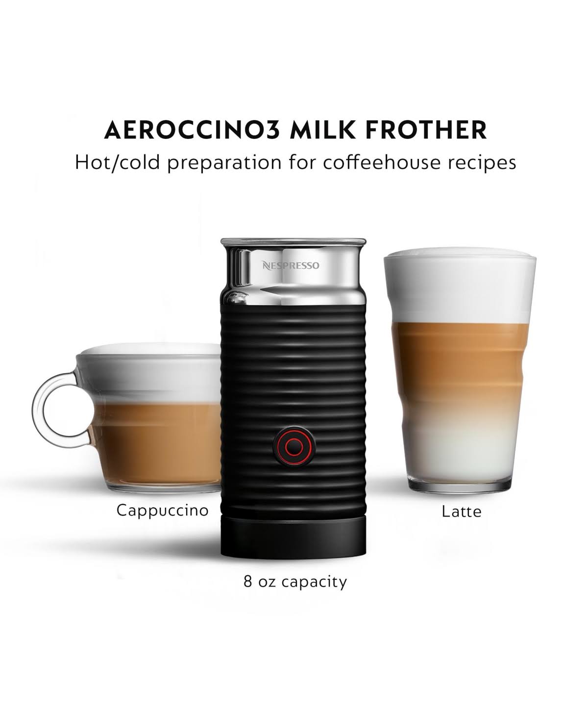Black Espresso Maker with Aeroccino L807
