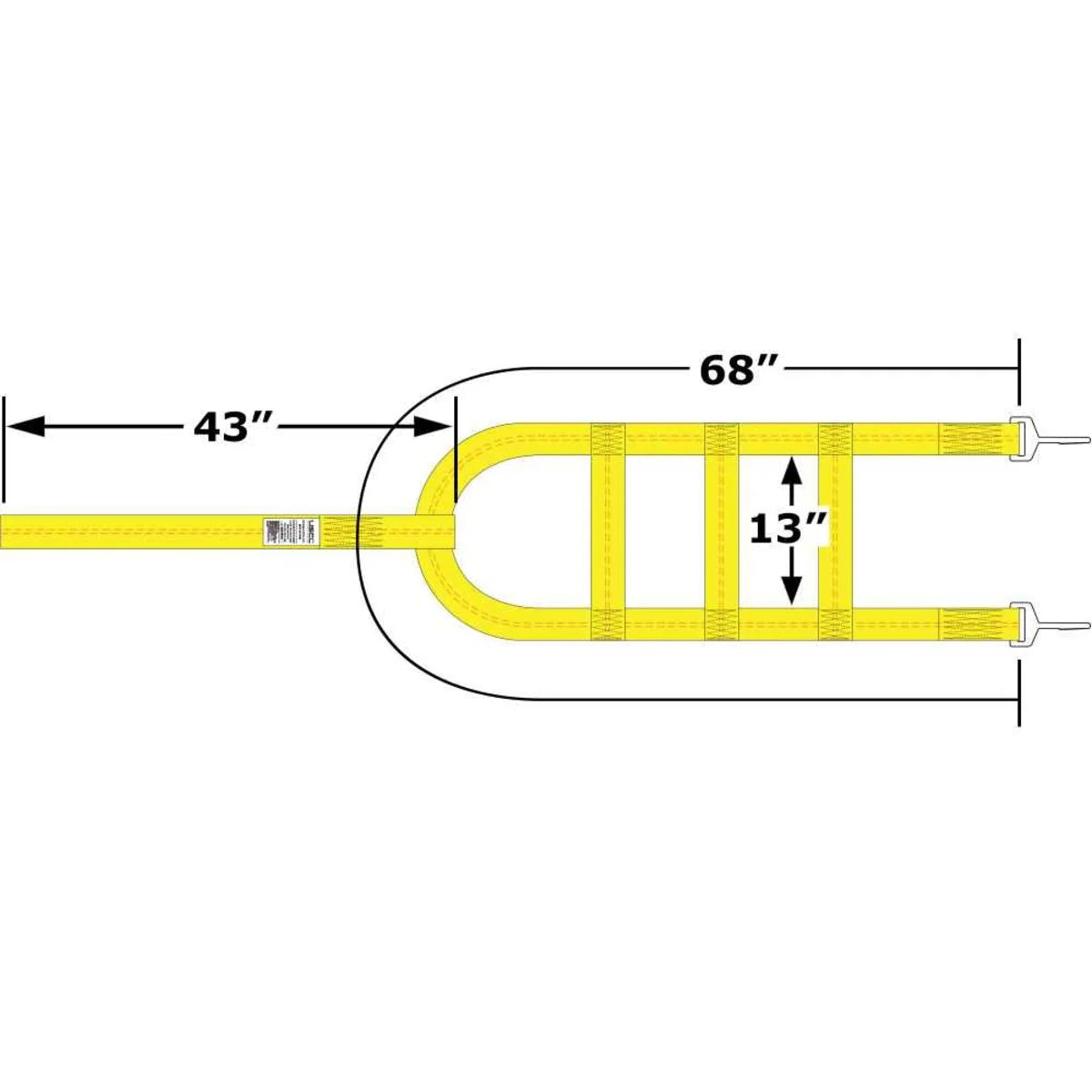 Tow Dolly Basket Strap with Twisted Snap Hooks T193581
