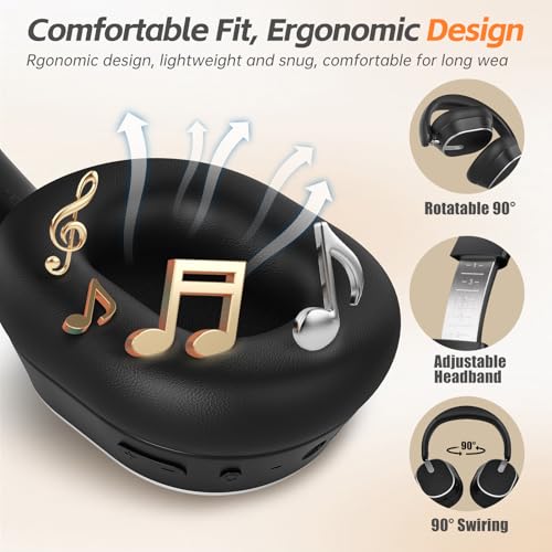 Active Noise Cancelling Wireless Over Ear Bluetooth Headphones U91166