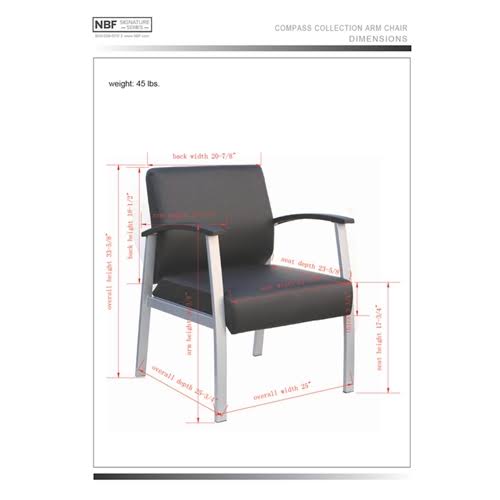 Compass Guest Chair with Arms W9899