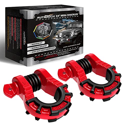 3/4" D Ring Shackles 2 Pack Frosted Black R132