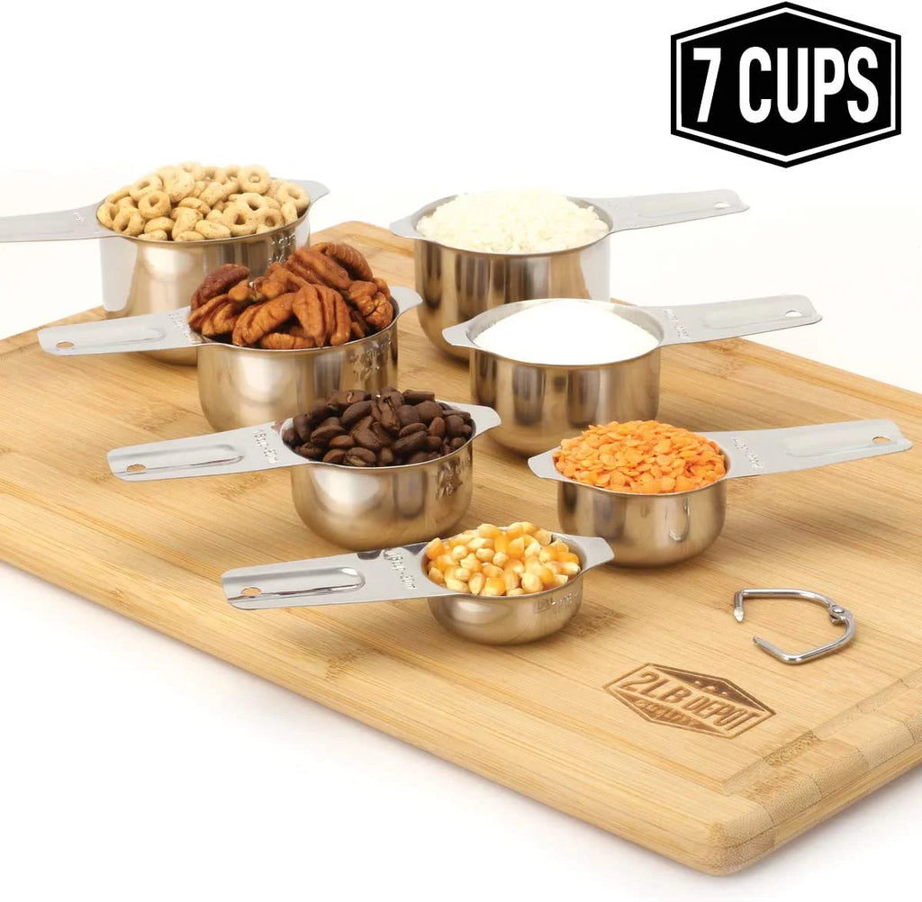 18/8 Stainless Steel 7 Piece Measuring Cups Set V518823
