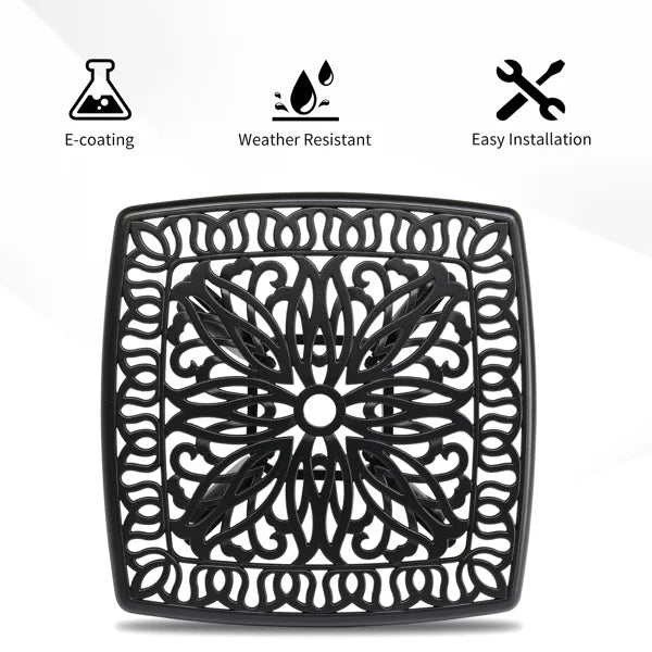 Cast Aluminum Square Outdoor Table Y778980
