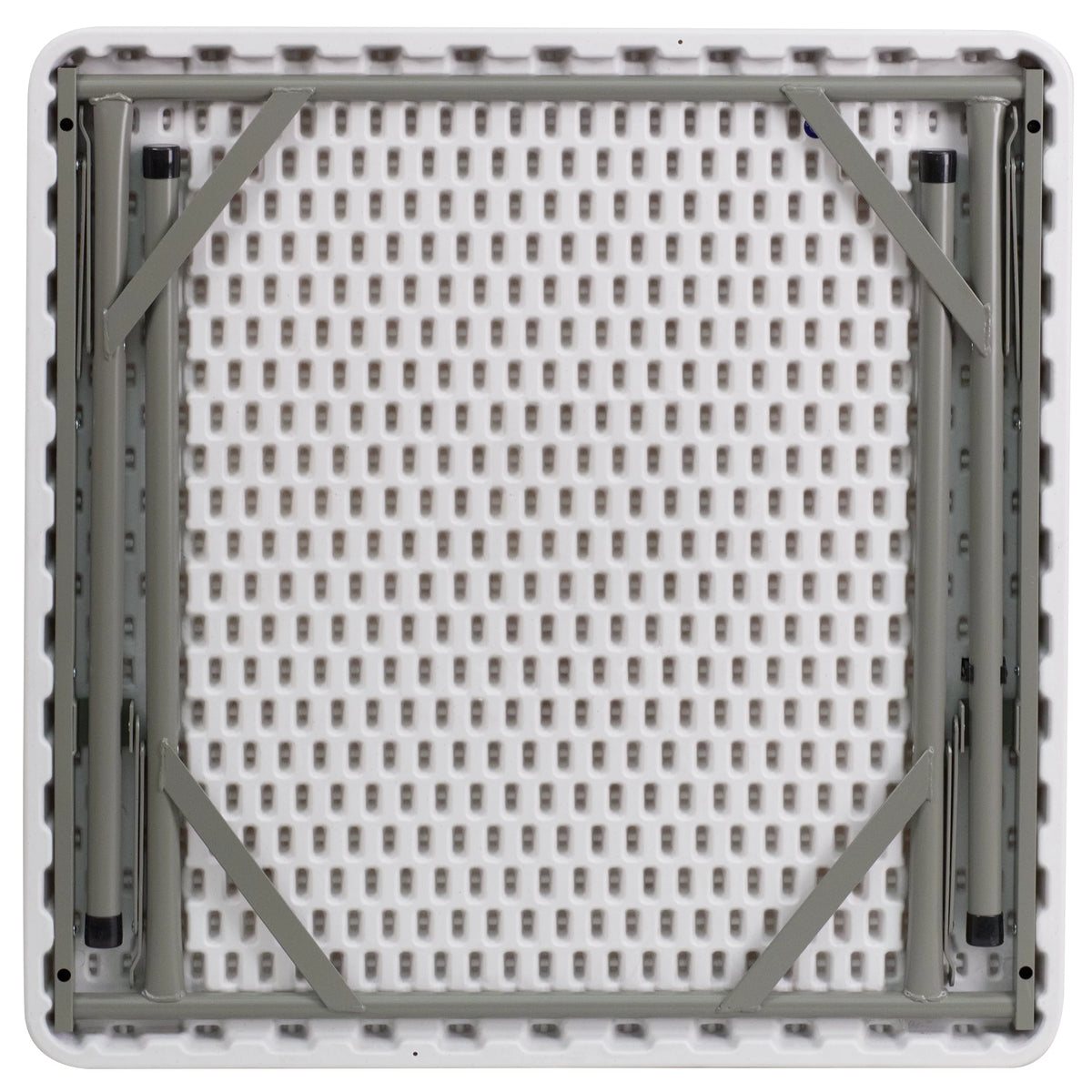 Square Granite White Plastic Folding Table Set of 5 H9234