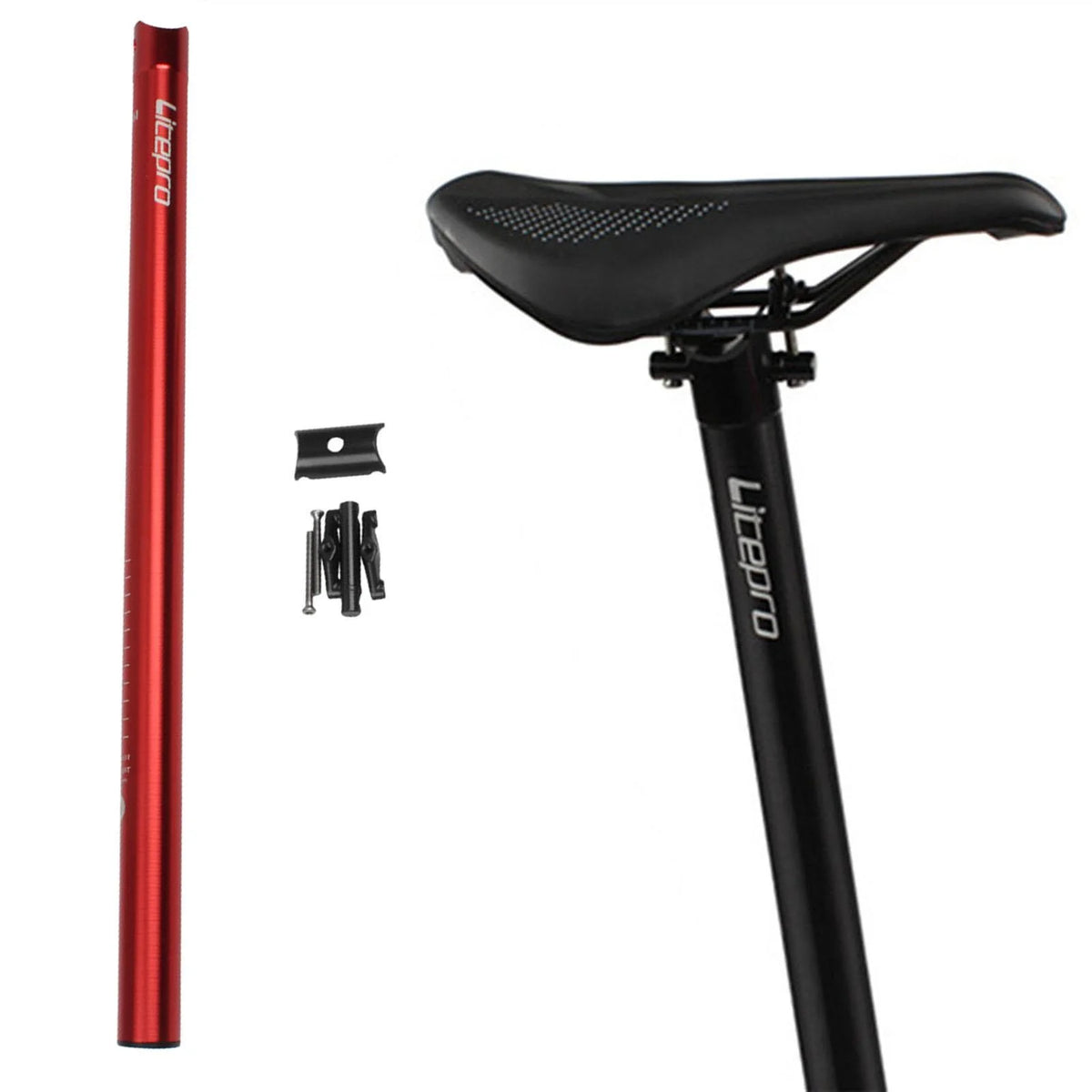 Red Cycling Folding Bike Seatpost 31.8x600mm G476