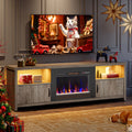 Wash Grey Electric Fireplace TV Stand P6229