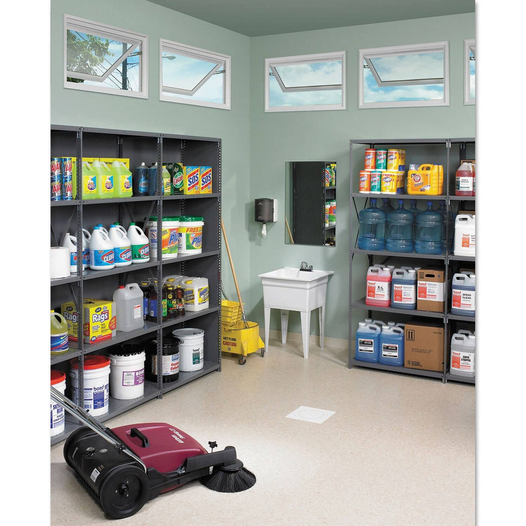 Closed Commercial Steel Shelving Five-Shelf 36W x 18D x 75H Medium Gray E73442